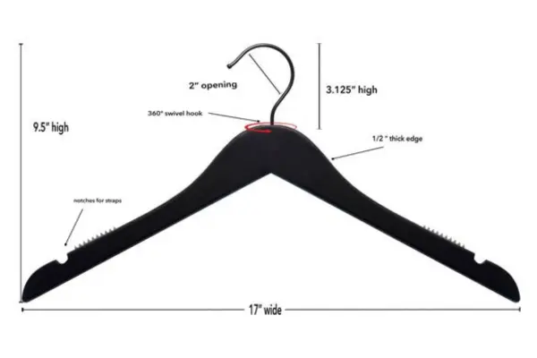 Standard Plastic Shirt Hanger